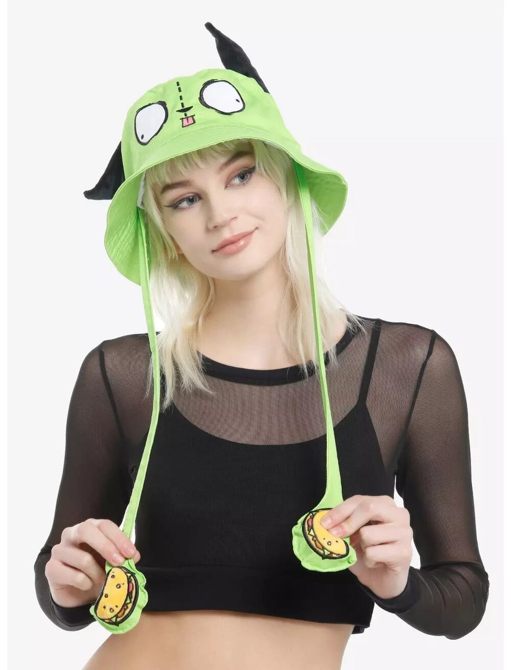 Invader Zim GIR Tassel Bucket Hat With Moveable Ears NEW